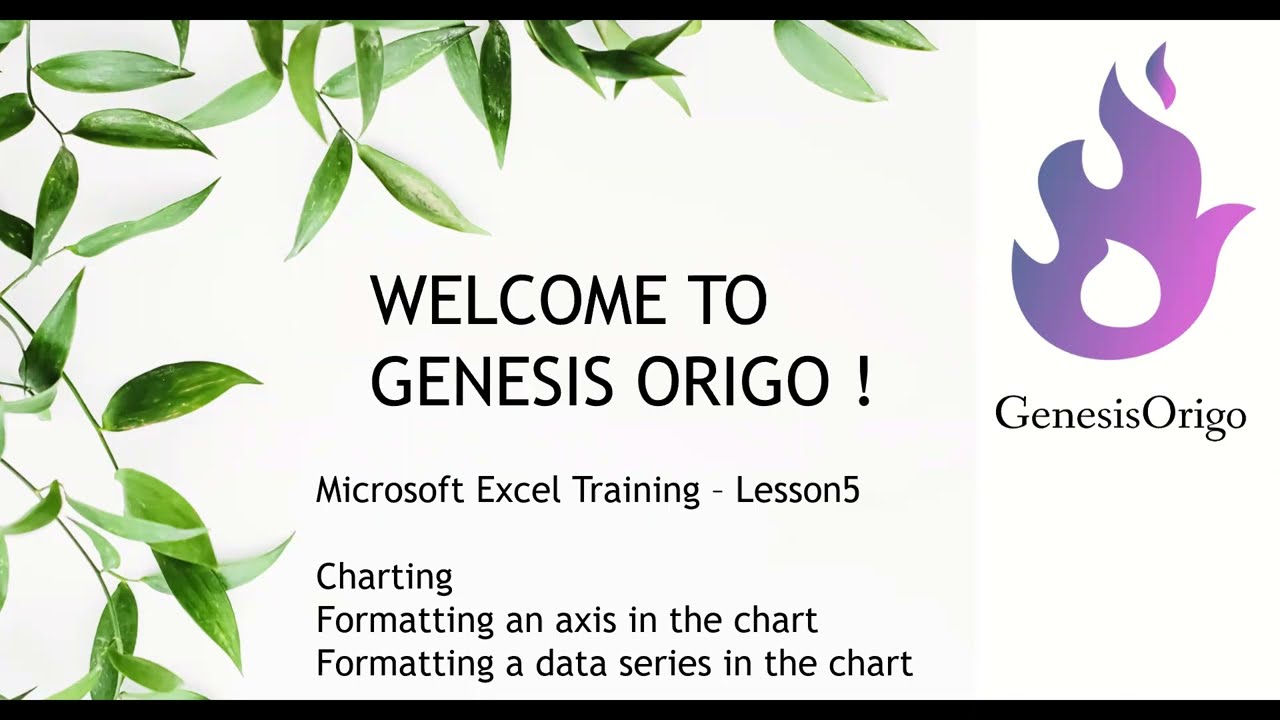 Spreadsheet - Excel training Lesson 5 (Sample Lesson)