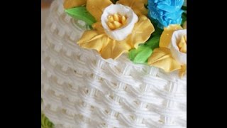 Как сделать плетенку из крема на торт