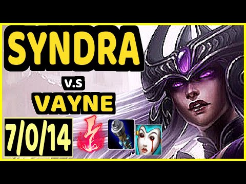 APOLLO (SYNDRA) vs VAYNE - 7/0/14 KDA BOTTOM ADC GAMEPLAY - NA Ranked DIAMOND
