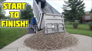 Installing RIVER ROCK in LANDSCAPING and MORE! Using a DITCH WITCH SK600!