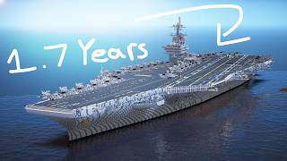 Minecraft Building USS Theodore Roosevelt Aircraft Carrier Timelapse
