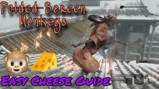 Sekiro: Shadows Die Twice (SDT) - Folded Screen Monkeys Boss Fight [Easy Cheese Guide]