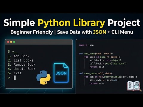 Simple Python Library Project Beginner Friendly Save Data With Json Cli Menu