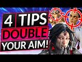 4 SECRETS TIPS that WILL DOUBLE YOUR AIM - PERFECT Aiming Guide - Apex Legends