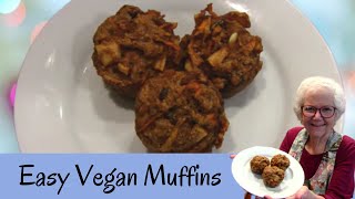 Whole Wheat, Carrot, Apple, Walnut & Raisin Muffins | LOW FAT - LOW SUGAR  🍎🥕