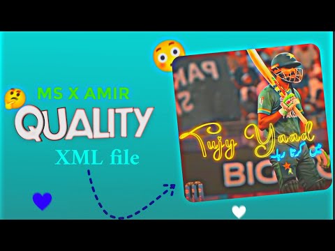 MS X AMIR Glowing Text Tutorial (+preset)(+XML) || How to Edit Cricket Videos "!