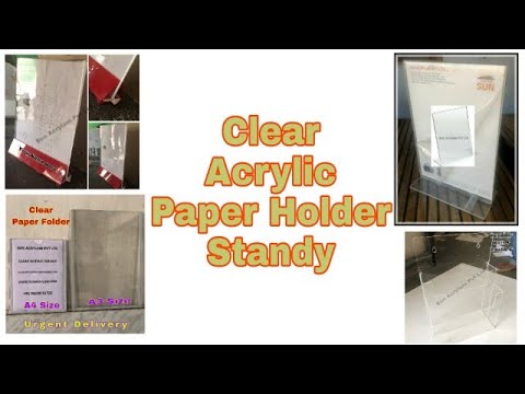 Acrylic Paper Holder Display A4 Wall Mounted