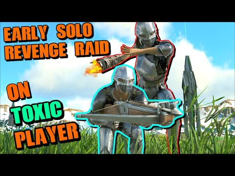 EARLY SOLO REVENGE RAID ON TOXIC PLAYER - MTS ARKpocalypse S1 Ep 1 - Ark: Survival Evolved