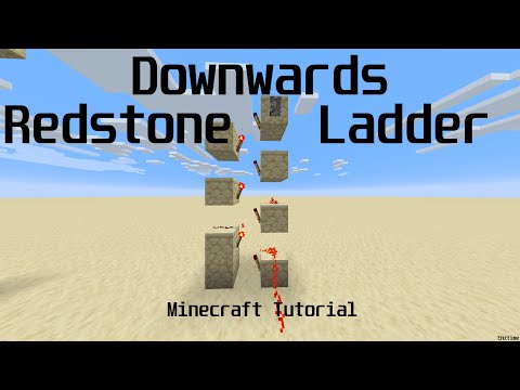Enztime - Minecraft Tutorial: Downwards Redstone Ladder    Make Redstone signal go down