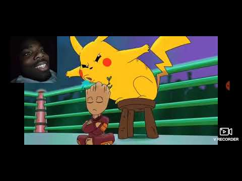 Beessokoo1 react to Pikachu vs Groot Remastered - Cartoon Beatbox Battles