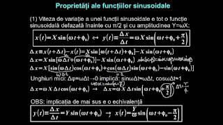 Proprietăţile funcţiilor sinusoidale.