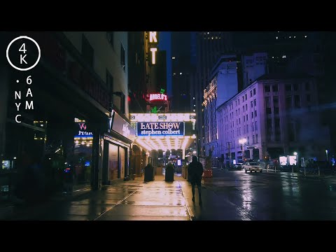 NYC Early Morning Rain - Manhattan, New York 4K