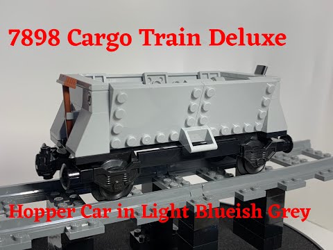 Lego 7898 Cargo Train Deluxe - Hopper Car in Light Blueish Grey