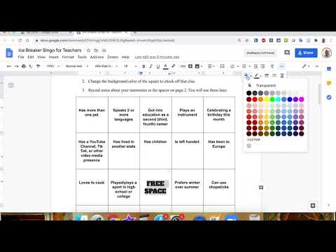 How to Change the Background Color of a Table Cell in...