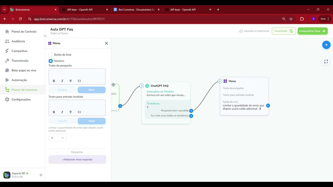 Como usar o bloco ChatGPT FAQ