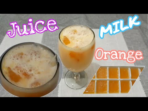 Cara Membuat JUS JERUK mix SUSU / Orange Milk Juice || Break Time || How to make ||