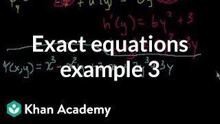 Exact Equations Example 3