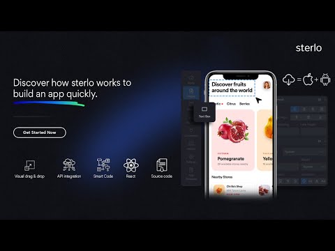 How to build an app using the feature-rich sterlo platform?