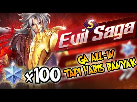 Saint Seiya Awakening: 100 Advanced Gem EVIL SAGA Theme!! (INDONESIA)