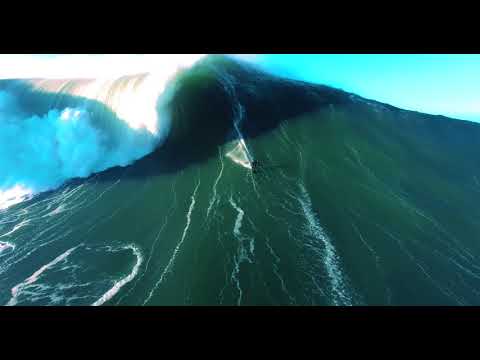 World Record Biggest Wave Ever Shot by Drone - Nazare, Portugal