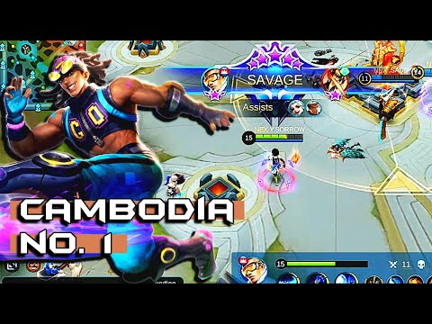 TOP 1 BRUNO || Cambodia No. 1 Bruno Marksman SAVAGE Gameplay 2020 || MLBB
