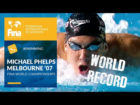 Michael Phelps Breaks World Record with Gold at 2007 Melbourne FINA