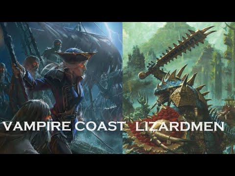 WARHAMMER THE OLD WORLD BATTLE REPORT: VAMPIRE COAST VS LIZARDMEN 500 PTS