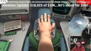 Surgeon Simulator: Charity Livestream Edition! "MY WIFE PERFORMS BRAIN SURGERY!!!"