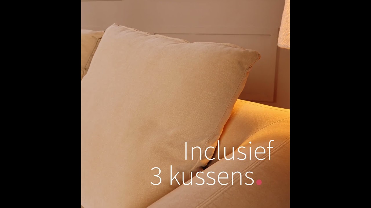 3-zitsbank Palermo velvet beige