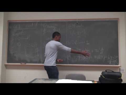 Math 205 Lecture 15 - Related Rates cont and Review for Test 2