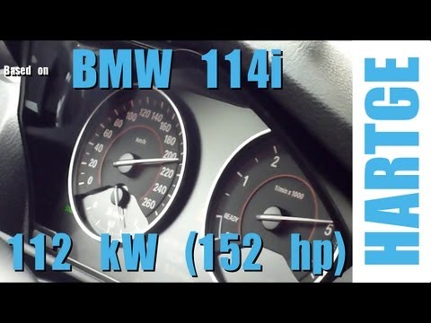 BMW 114i 3-door F21 Test Drive with HARTGE Engine Upgrade 80 - 180 km/h