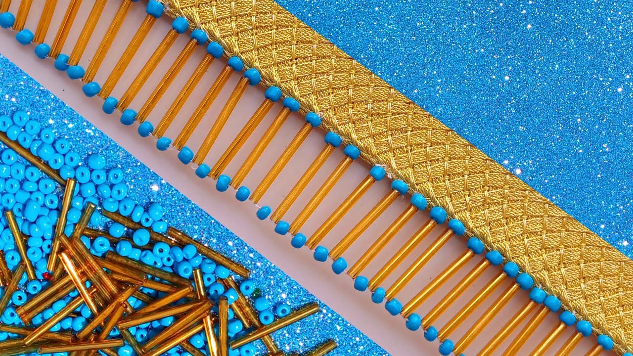 Have you ever sewn match pattern jewelry embroidery?🩵🩵🩵#DIY