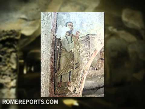 Vaticano descubre en una catacumba un fresco de San Pablo del siglo VI