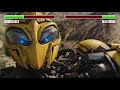Bumblebee vs. Blitzwing WITH HEALTHBARS | Canyon Fight | HD | Transformers: Bumblebee