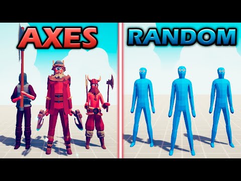 AXE TEAM vs RANDOM UNITS TEAM - Totally Accurate Battle Simulator | TABS