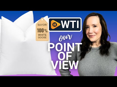 SAVORI Set of 2 Down and Feather Throw Pillow Inserts 22x22 Soft Fluffy Pillow Inserts with 100% Down-proof Cotton Cover - WTI product video review