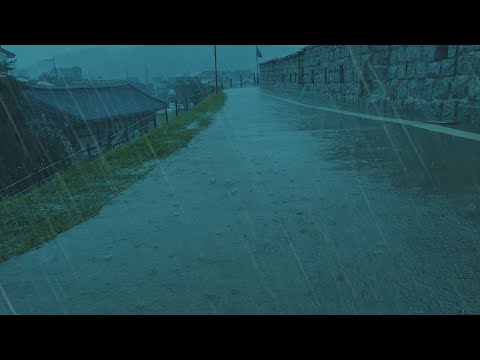 Deep sleep with the beautiful sound of rain in the castle.