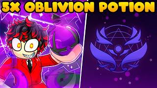 Using 5X OBLIVION Potions for OBLIVION Aura in Roblox Sol&#39;s RNG!