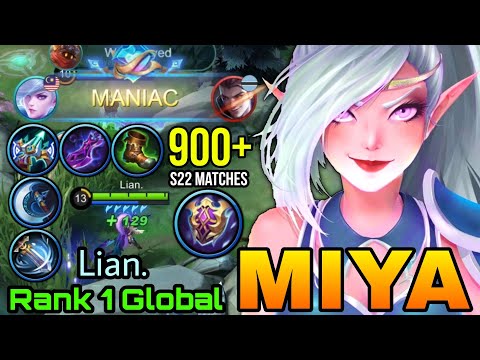 MANIAC Miya Offlane Late Game Core! - Top 1 Global Miya by Lian. - MLBB