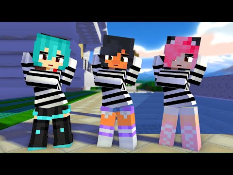 zero two dodging prisoner aphmau and miku family and friends - minecraft animation #shorts