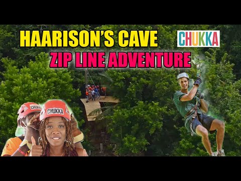 Aventura tirolesa com Harrison’s Cave Eco Adventure Parke por Chukka Caribbean