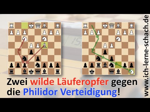 Opening theory: Bishop sacrifice against Philidor Defense.