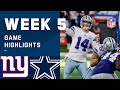 Giants vs. Cowboys Week 5 Highlights | NFL 2020