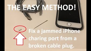 Fix an iPhone jammed plug stuck in the charging port