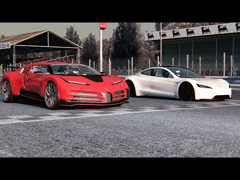 Bugatti Centodieci  vs  Tesla Roadster2020 부가티 센토디에치 vs 테슬라 로드스터