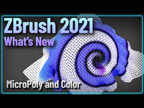 043 ZBrush 2021 MicroPoly and Polypaint Color