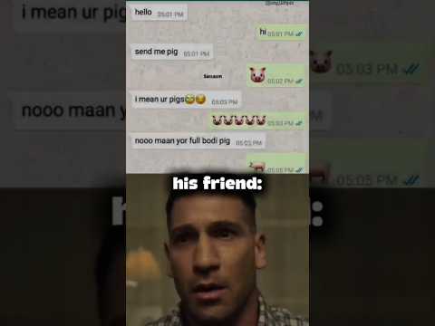 Funny ChatPig MemeWhatsapp Chat MemeFriend ConversationSarcasm JokeHilarious ReplyFull