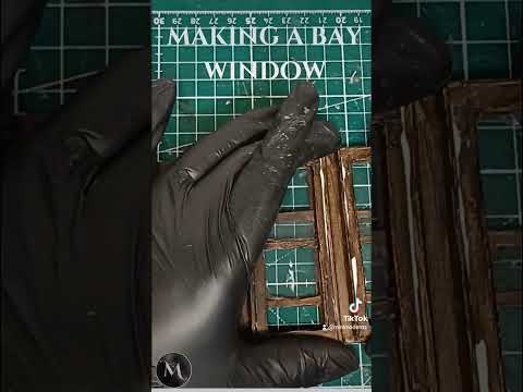 How To Make A Miniature Bay Window #miniatures #shorts