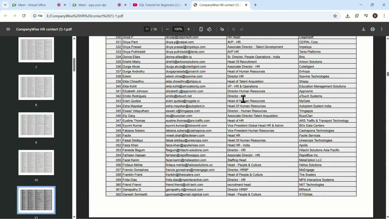 How to Contact HR Directly (Free PDF Included) | 100+ Recruiter Contacts