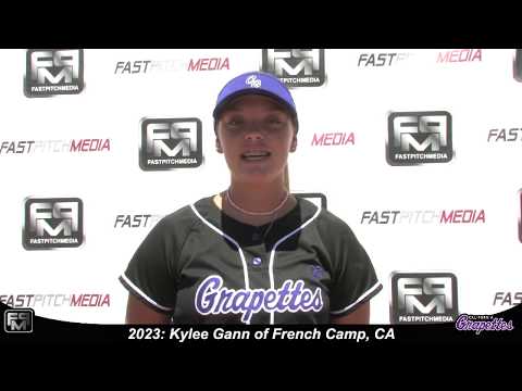 2023 Kylee Gann Strong Hitting First Base Softball Skills Video - Grapettes Gann